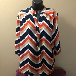 Tacera ladies striped blouse